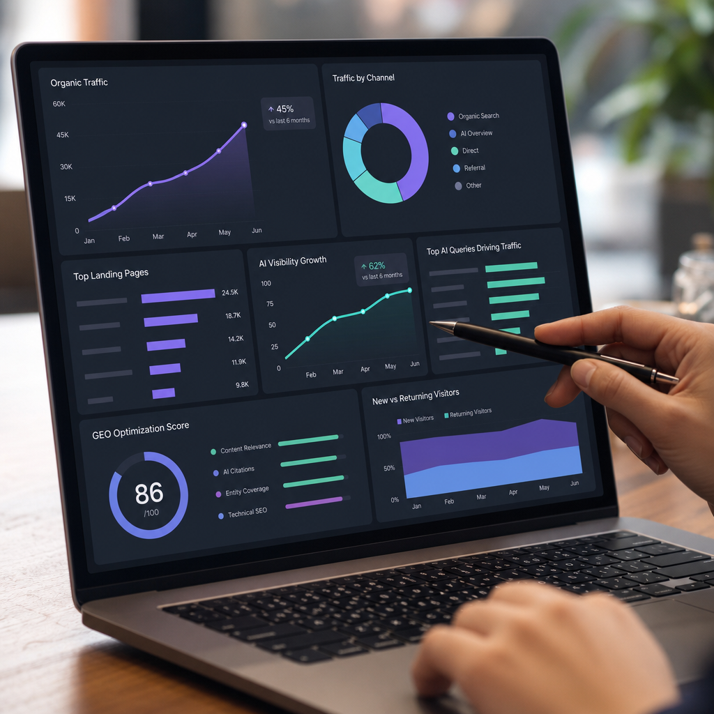 how to increase organic traffic with AI