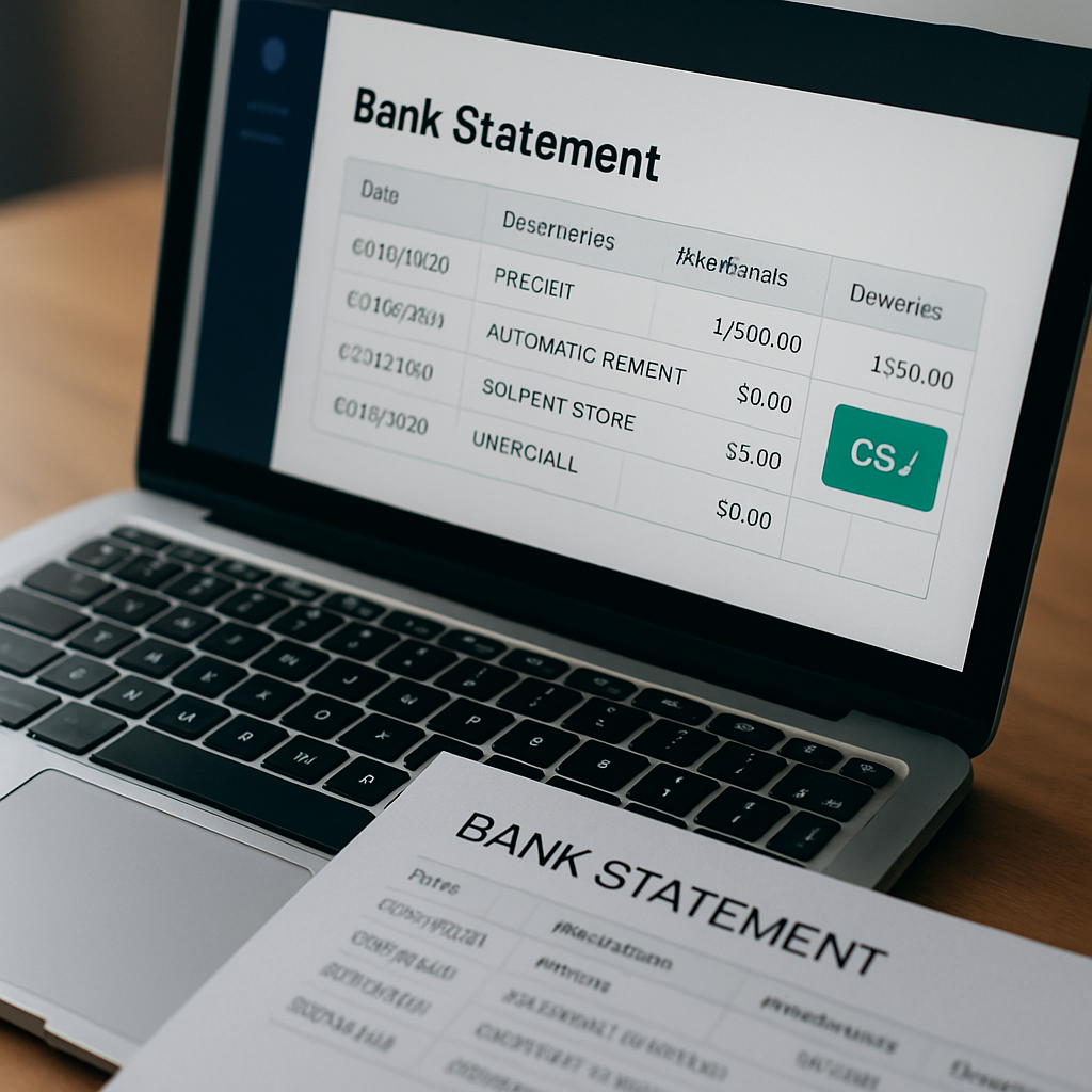 bank statement to csv converter