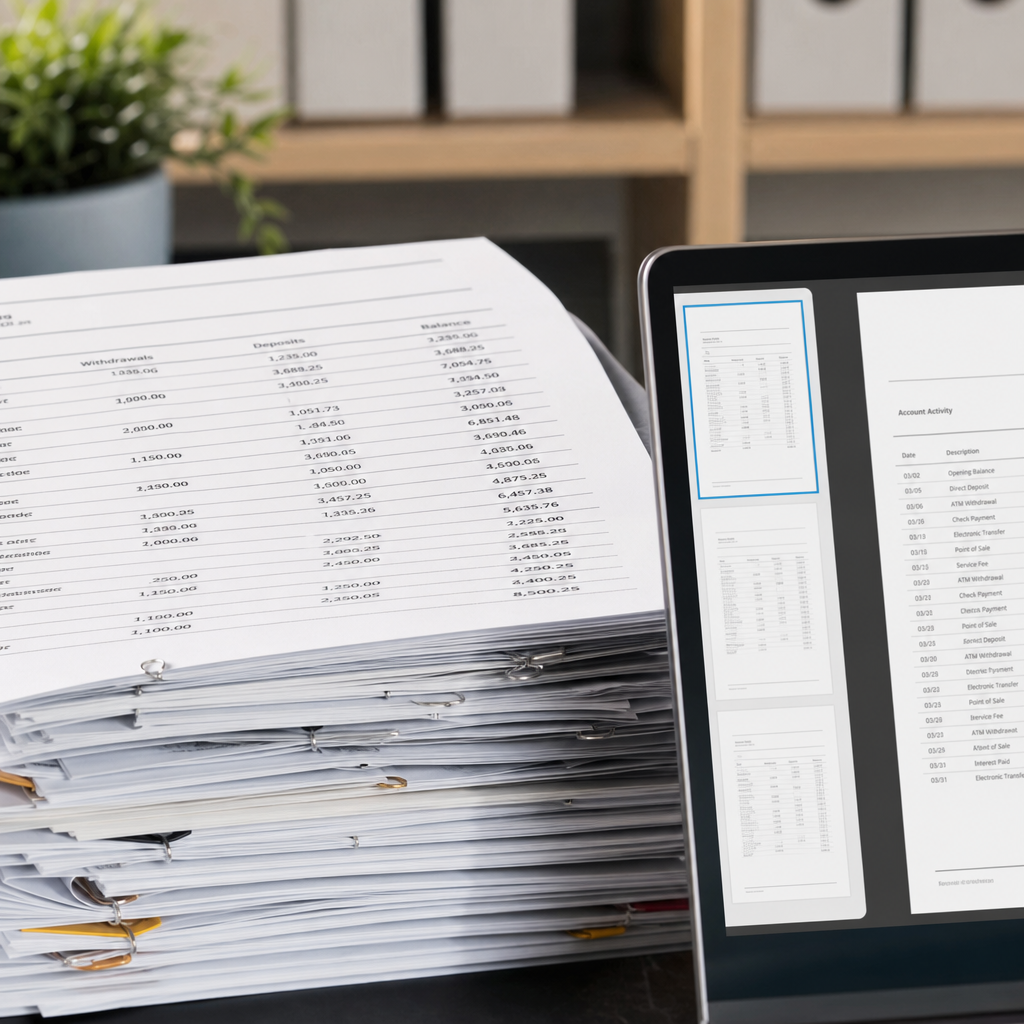 digitize bank statements for accounting