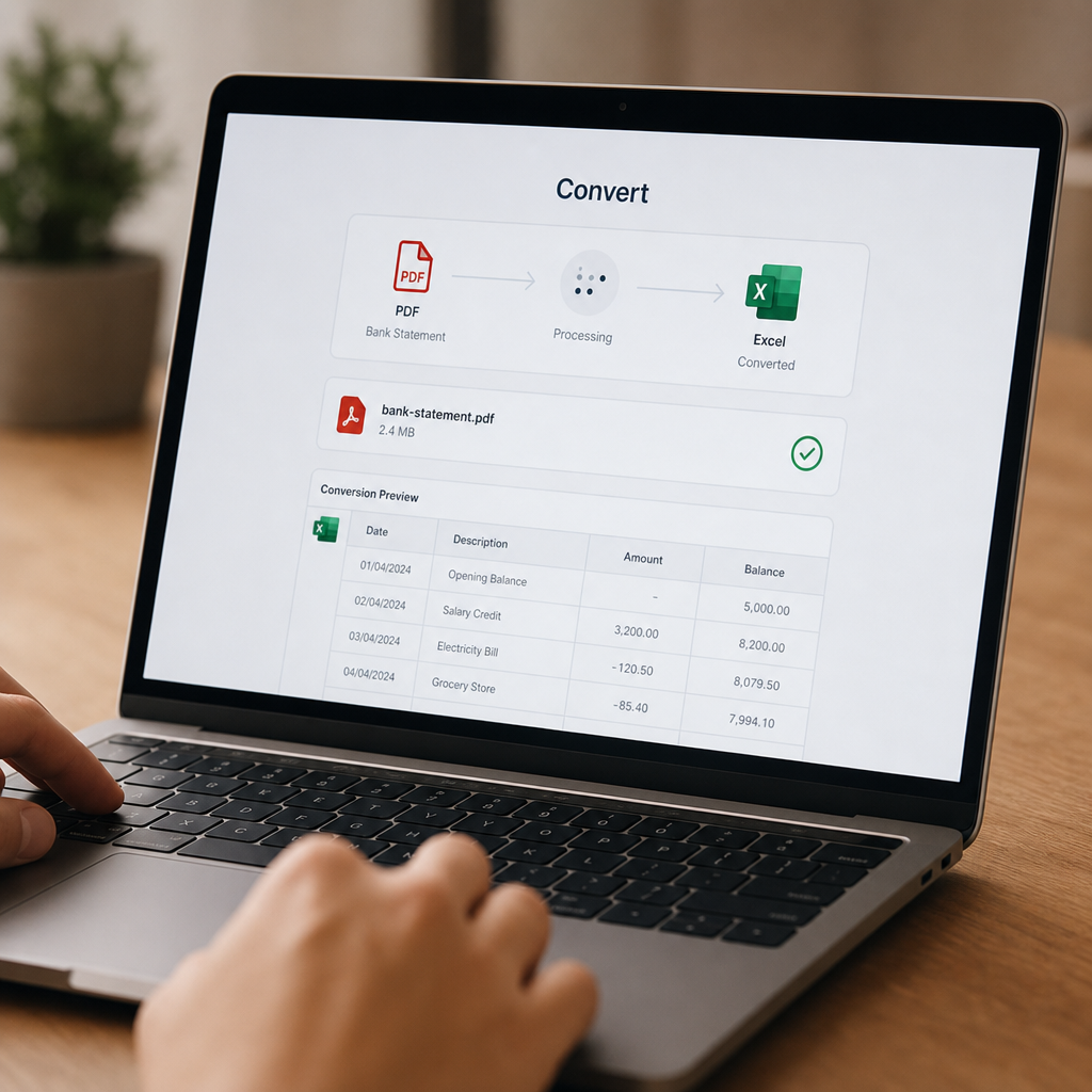 pdf bank statement to excel converter