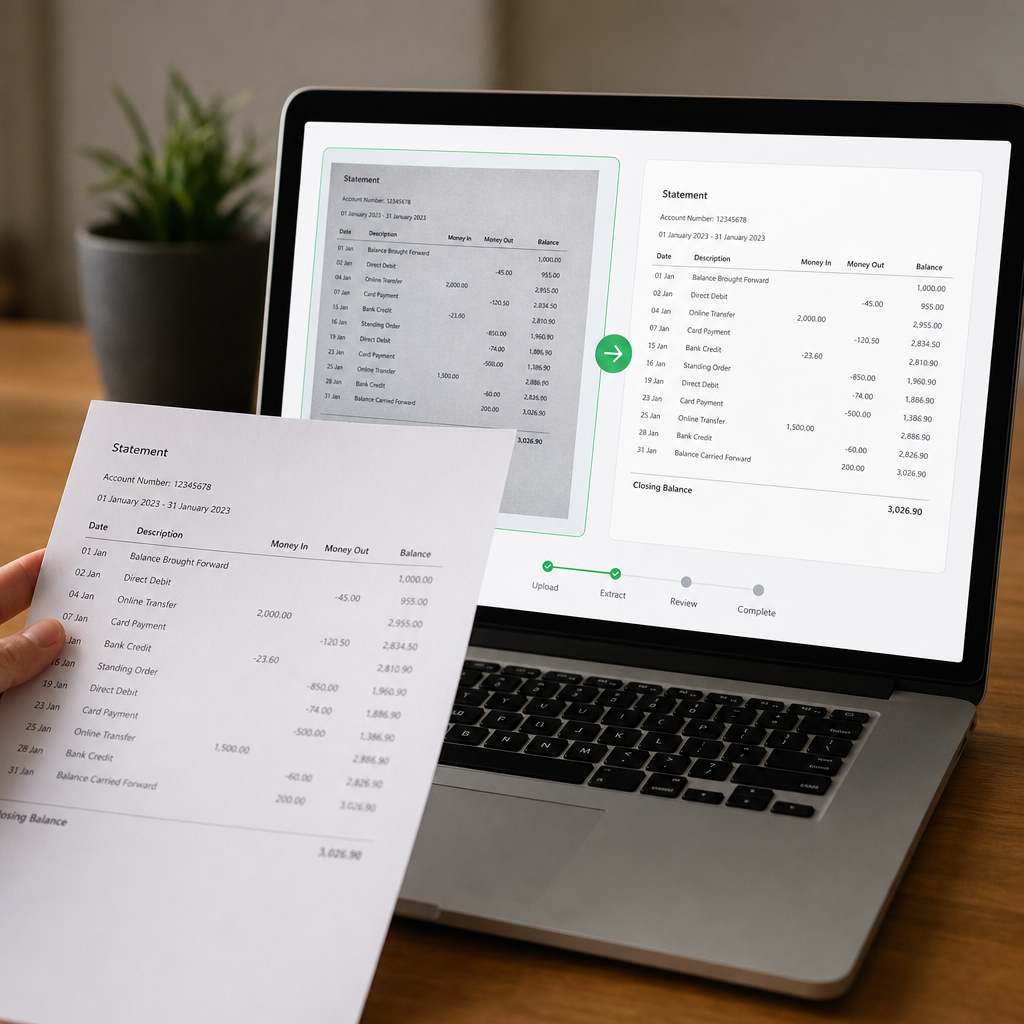 convert bank statement to sage