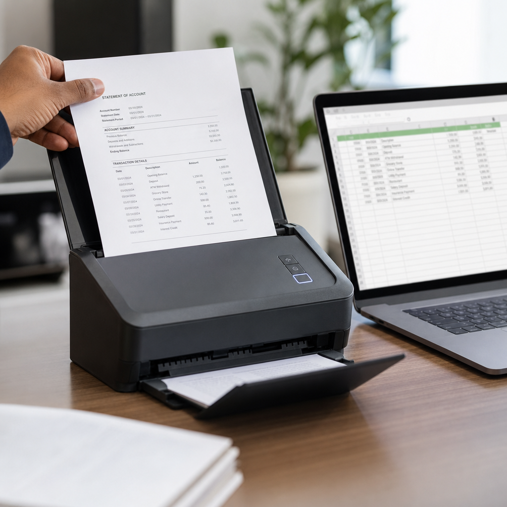 scan bank statement to excel