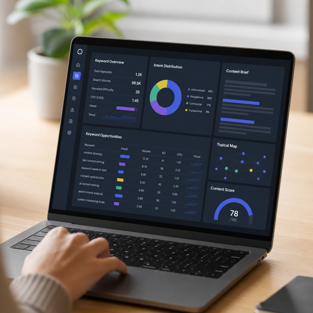 keyword research and content writing tool