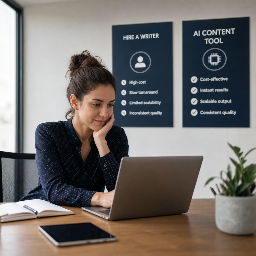 hire a writer vs AI content tool