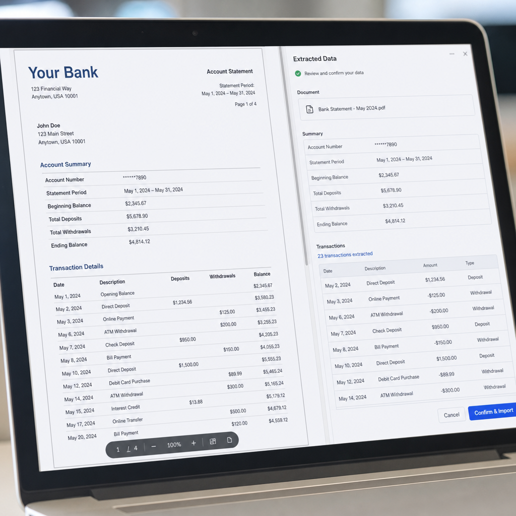 extract data from bank statement pdf